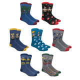 Fine Fit Casual Funny People Character Jobs Pattern Knit Crew Socks