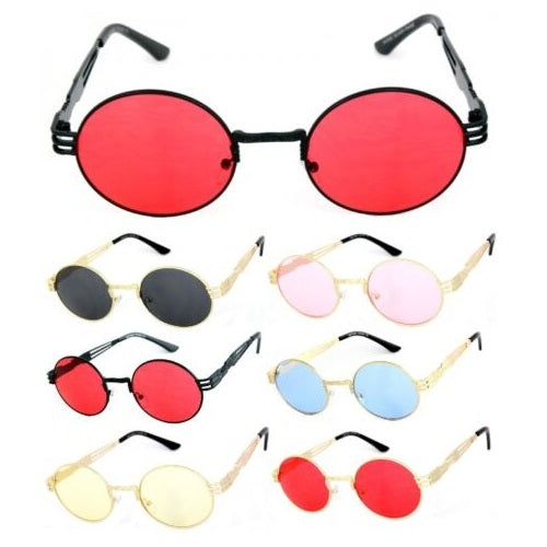 Classic Oval Luxury John Lennon Steampunk Sunglasses
