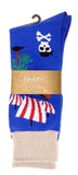 Fine Fit Casual Novelty Pattern Knit Crew Socks