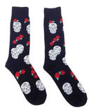 Fine Fit Casual Novelty Pattern Knit Crew Socks