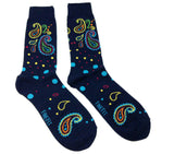 Fine Fit Casual Novelty Pattern Knit Crew Socks