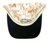 United States Marine Corps Digital Desert Camo 3D Anchor Globe Logo Adjustable Hat