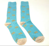 Fine Fit Casual Novelty Pattern Knit Crew Socks