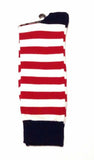 Fine Fit USA United States American Flag Patriotic Pattern Knit Crew Socks