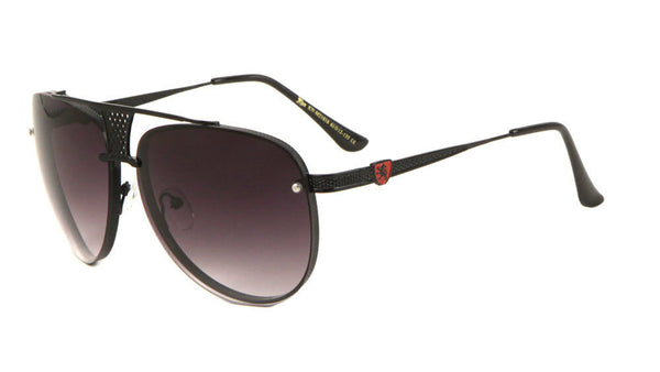 Khan Mesh Metal Bridge Floating Lenses Luxury Aviator Sunglasses