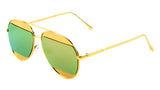 Luxe Fashion Split Half Lens Aviator Sunglasses