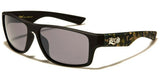 Locs Classic Square Camouflage Print Wrap Around Sunglasses