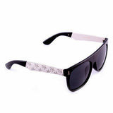Square Marijuana Weed Leaf Print Retro Hip Hop Sunglasses