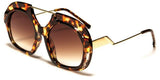 Fancy Thick Bold Trendy Oversized Elegant Round Circle Lens Sunglasses