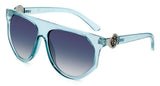 Kleo Flat Top Square Lion Head Medallion Luxury Sunglasses