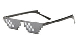 Thug Life Meme Emoji Pixelated Rimless Sunglasses