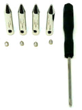 4 PCS 2 Pairs Metal Aglets Shoe Lace Tips DIY Screw On Set