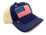 Ford Motors USA American Flag Adjustable Curved Bill Hat