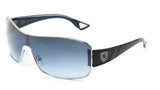 Khan Shield Wrap Around One Piece Lens Aviator Sunglasses