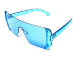 Malibu Rimless Oversized Mono Shield Futuristic One Piece Lens Sunglasses