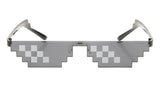 Thug Life Meme Emoji Pixelated Rimless Sunglasses