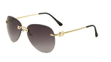 Bronson Rimless Luxury Pilot Aviator Sunglasses