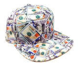 Cash Money New Hundreds $100 Bills All Over Print Flat Bill Snapback
