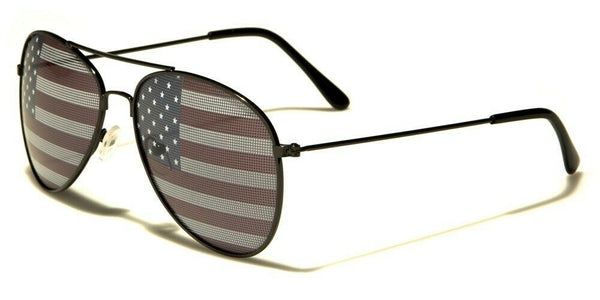 USA United States Flag Classic Pilot Aviator Sunglasses