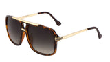 Metal & Plastic Flat Top Retro Sport Square Pilot Aviator Sunglasses