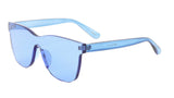 Tahiti Thick Rimless Shield Mono One Piece Lens Square Sunglasses
