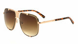 Milano Oversized Square Metal Aviator Luxury Sunglasses