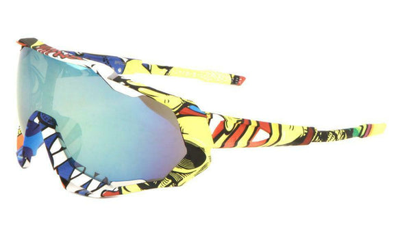 Gnarly One Piece Shield Oversized Wrap Around Sunglasses