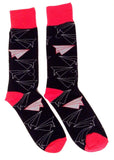 Fine Fit Casual Novelty Pattern Knit Crew Socks