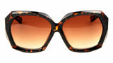 Womens Oversized Faceted Geometric Square Luxury Sunglasses
