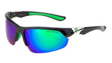Khan Polarized Semi Rimless Sport Wrap Around Sunglasses