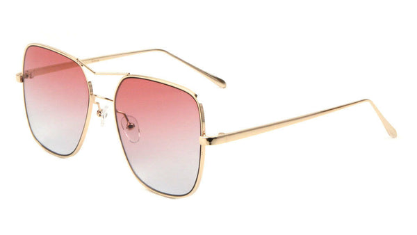 Oversized Brow Bar Square Aviator Sunglasses