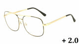 Elite Classic Casual Square Luxury Aviator Readers Reading Glasses