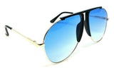 Vegas Classic Outdoorsman Retro Pilot Shield Aviator Sunglasses