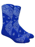 Leaf Republic Paisley Bandana Pattern Knit Crew Socks