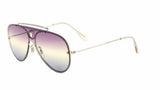 Classic Outdoorsman Shield Aviator Sunglasses w/Flat Lenses