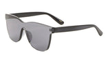 Tahiti Thick Rimless Shield Mono One Piece Lens Square Sunglasses
