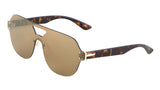 Rimless Oversized Flat Top One Piece Shield Lens Aviator Sunglasses