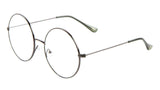 Oversized Round Luxury John Lennon Hippie Sunglasses w/ Clear Lenses