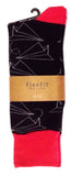 Fine Fit Casual Novelty Pattern Knit Crew Socks
