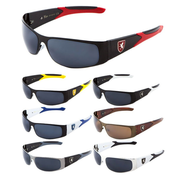 Khan Slim Shield Wrap Around Sport Chopper Sunglasses