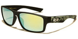 Locs Classic Square Camouflage Print Wrap Around Sunglasses