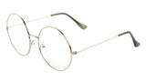 Oversized Round Luxury John Lennon Hippie Sunglasses w/ Clear Lenses