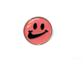 Metal & Enamel Nike Swoosh Check Mark Smiley Face Emoji Logo Lapel Pin Button