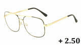 Elite Classic Casual Square Luxury Aviator Readers Reading Glasses