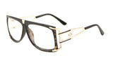 Gazelle Superfly Oversized Flat Top Square Hip Hop Luxury Aviator Sunglasses