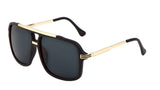 Metal & Plastic Flat Top Retro Sport Square Pilot Aviator Sunglasses