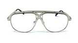 Berlin Oversized Luxury Retro Aviator Sunglasses w/ Clear Lenses
