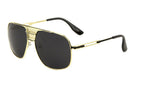 Roma Classic Turbo Square Metal Aviator Luxury Sunglasses