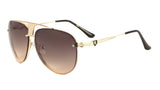 Khan Mesh Metal Bridge Floating Lenses Luxury Aviator Sunglasses