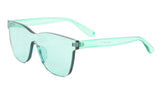 Tahiti Thick Rimless Shield Mono One Piece Lens Square Sunglasses